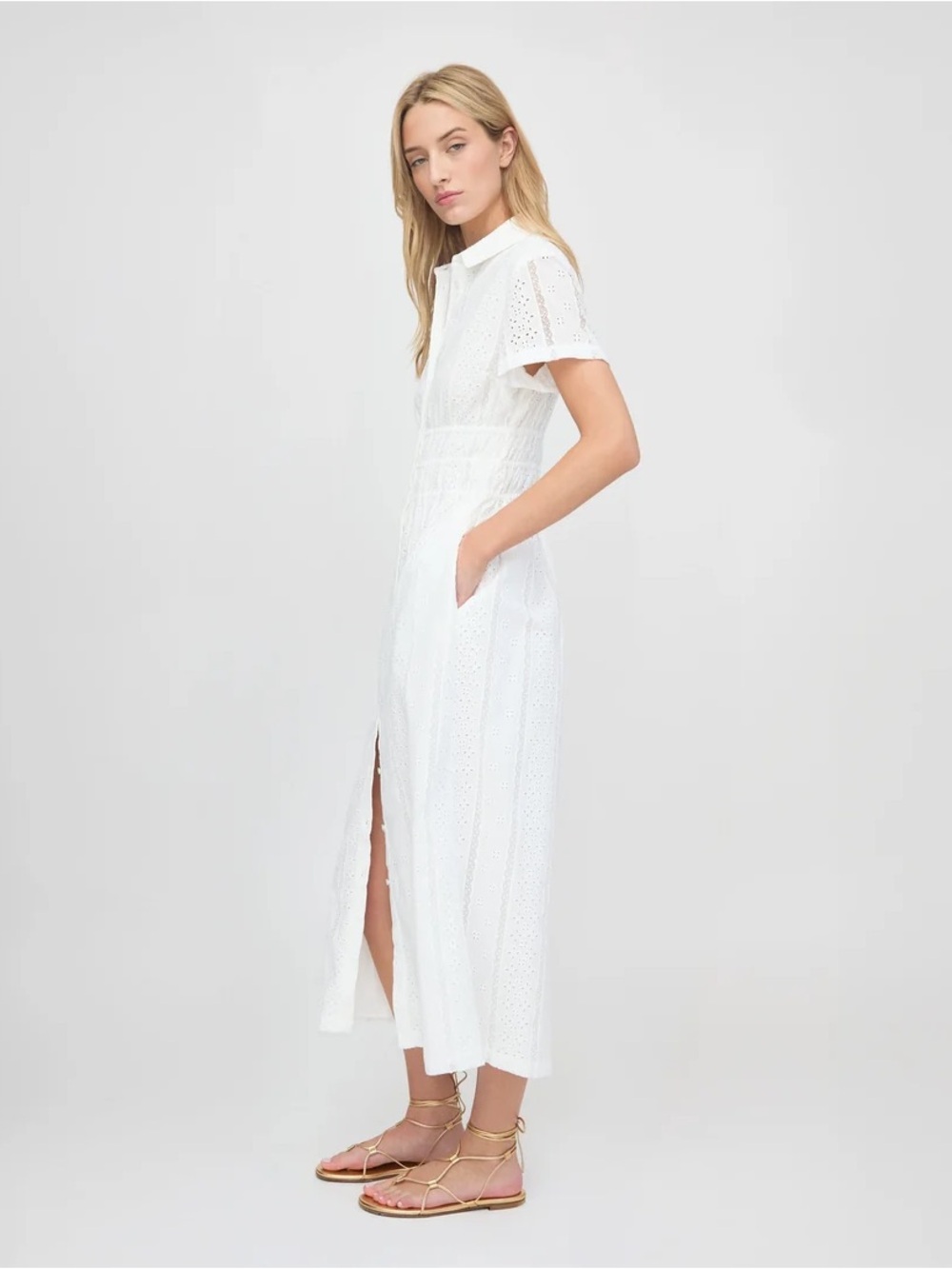 Hill House - The Jamie Nap Dress in White Broderie Voile - L - Picture 2 of 8